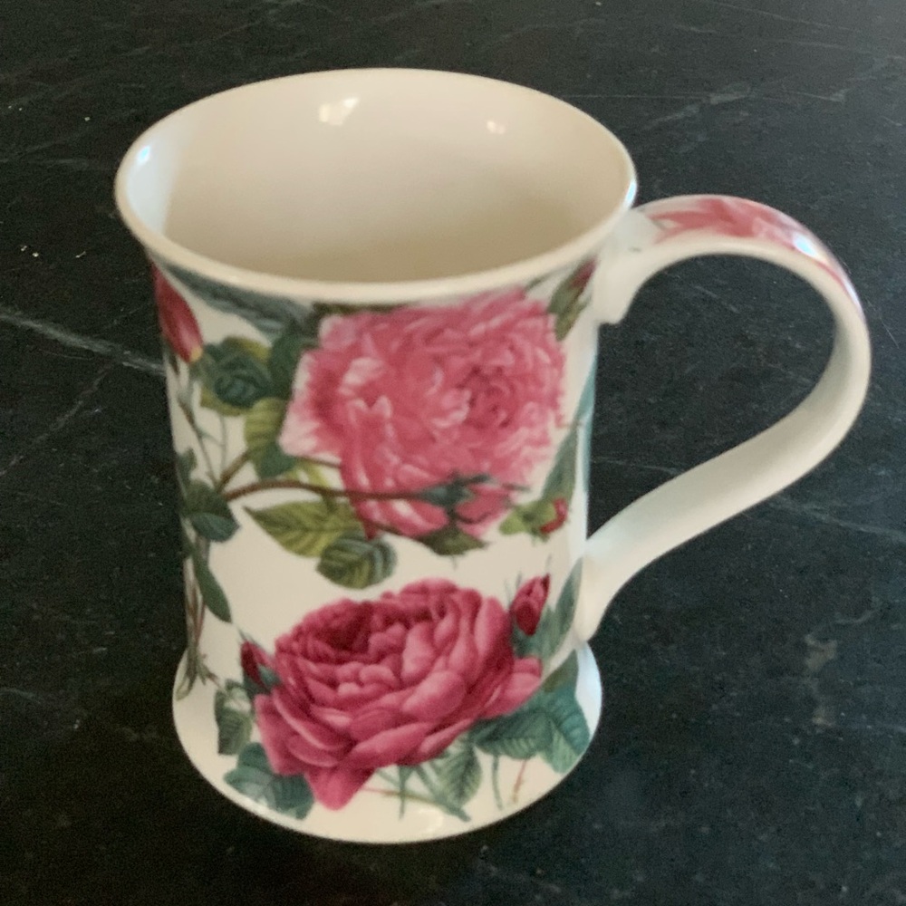DUNOON | Hampton floral fine bone china mug. Adapted from Redouté prints.